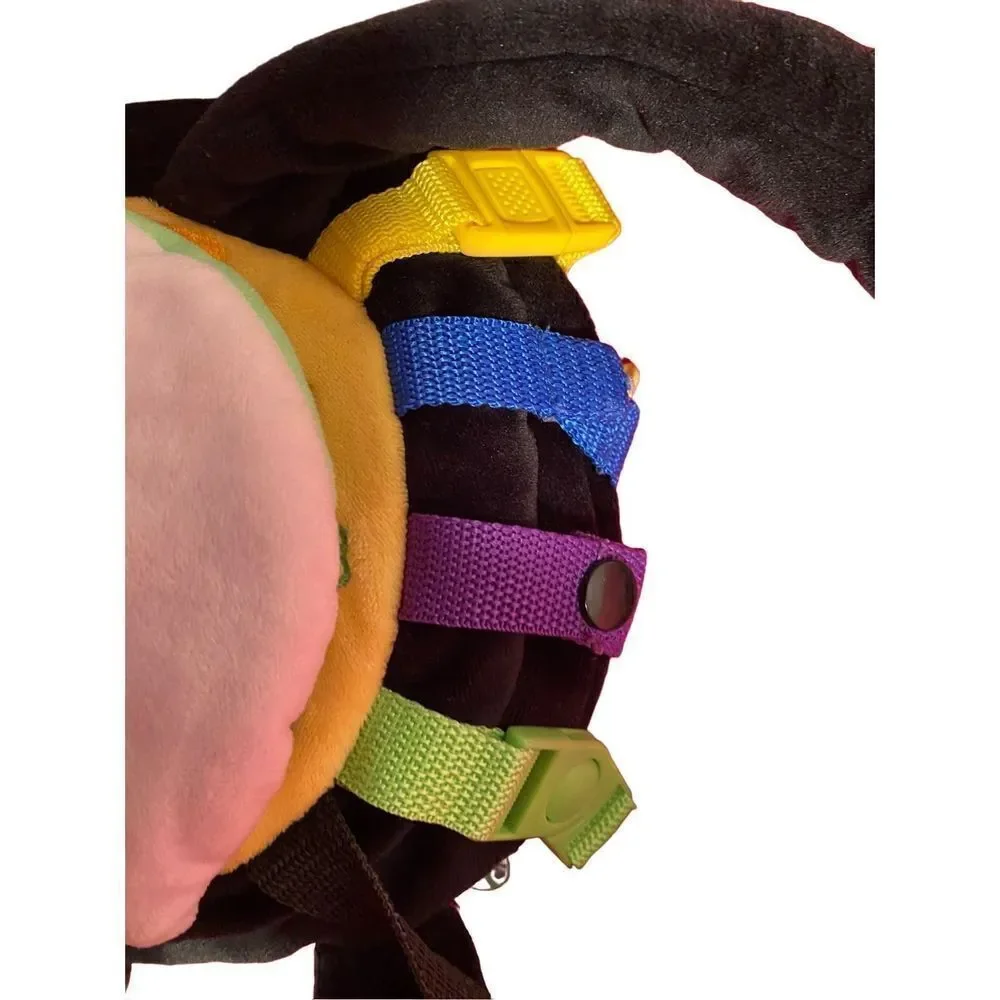 Buckle toys bear activity backpack stuffed animal learning activity